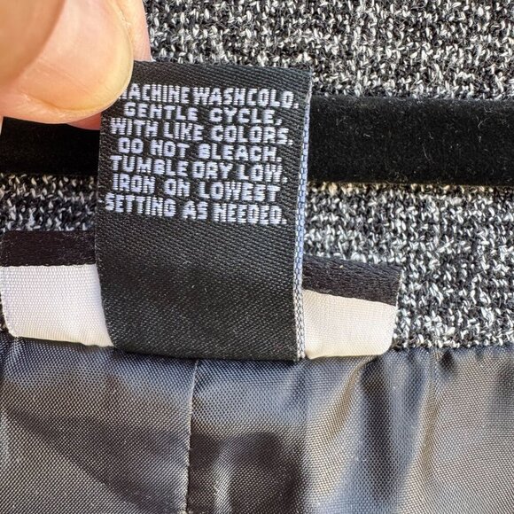 Studio 1940 Womens Plus Size Gray Scoop Neck Two Button Tweed Blazer Jacket 26W - Picture 10 of 10